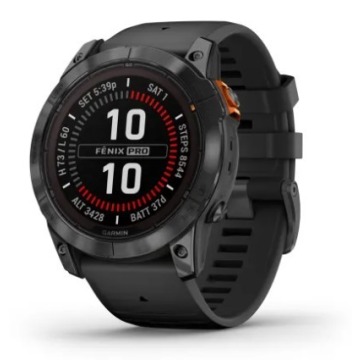 Garmin Fenix 7X Pro Solar czarny z czarnym paskiem