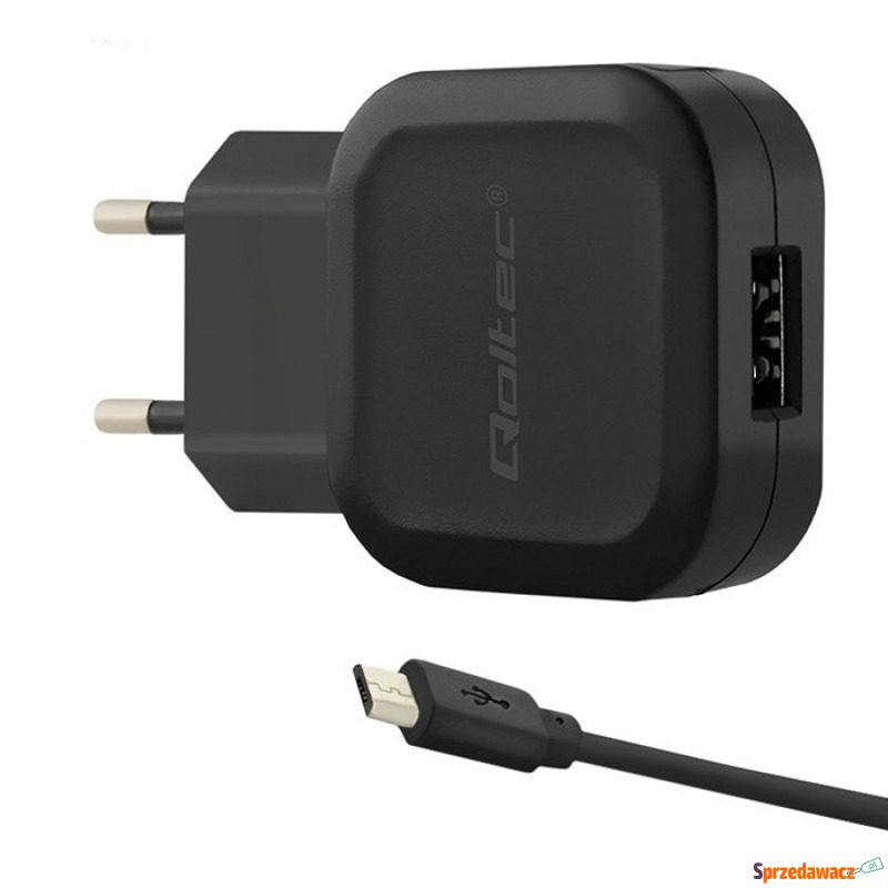 Qoltec 12W | 5V | 2.4A | USB + kabel Micro USB - Ładowarki sieciowe - Siemysłów