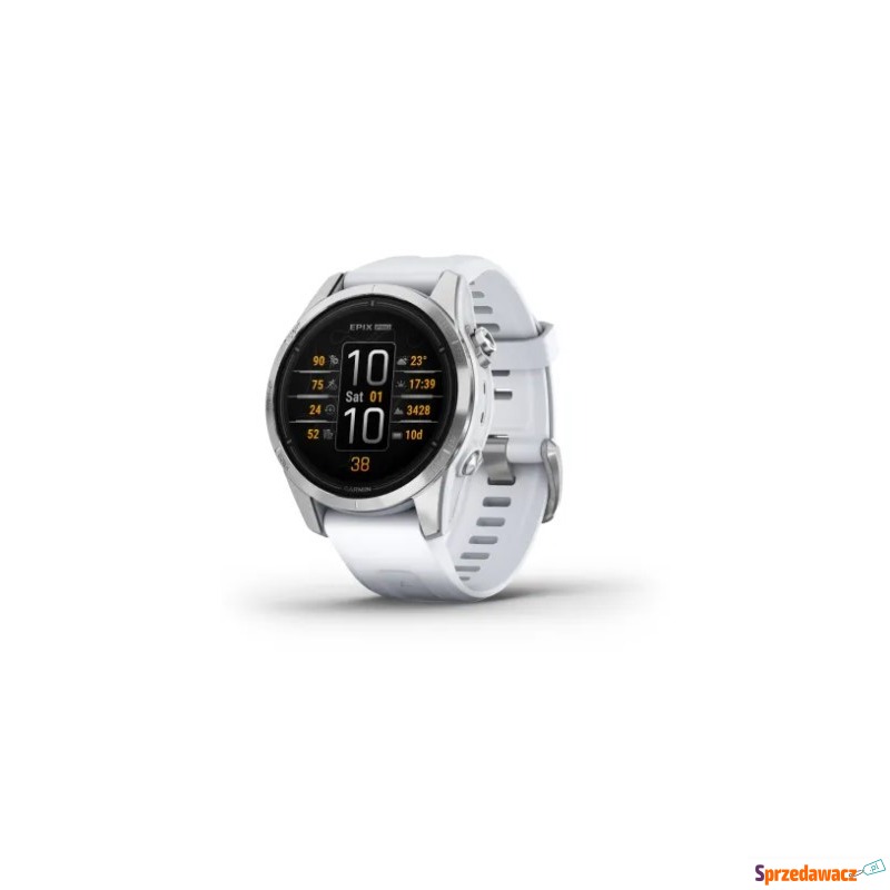 Garmin Epix Pro Gen 2 42 mm srebrny z białym paskiem - Sportowe - Grudziądz