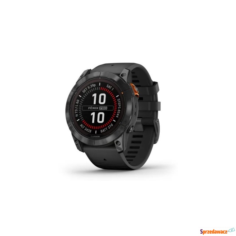 Garmin Fenix 7X Pro Solar czarny z czarnym paskiem - Sportowe - Głogów