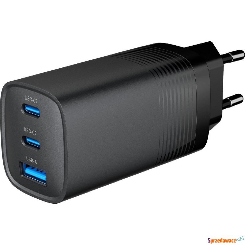 Gembird GaN USB QC3.0 27W 2xType-C max 65W czarny - Ładowarki sieciowe - Świnoujście