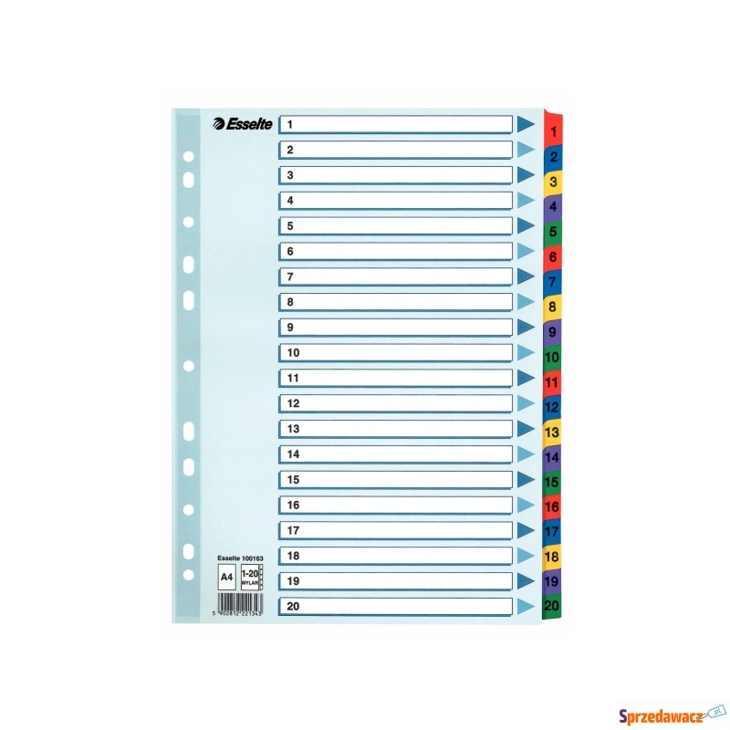 Przekładki do segregatorów Esselte numeryczne... - Segregatory - Zduńska Wola