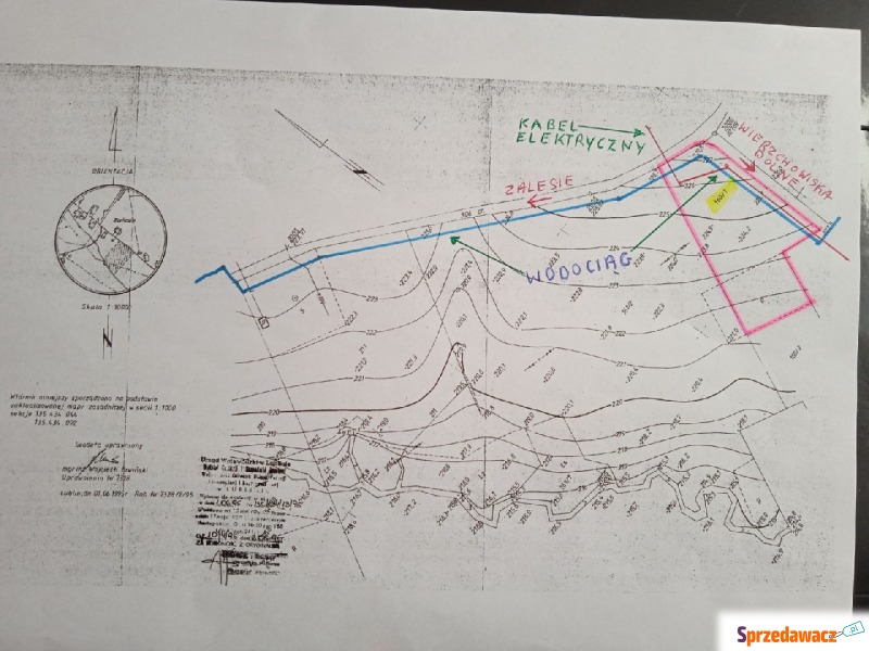 Działka budowlana Wierzchowiska Dolne sprzedam, pow. 6400 m2  (0.64ha), uzbrojona