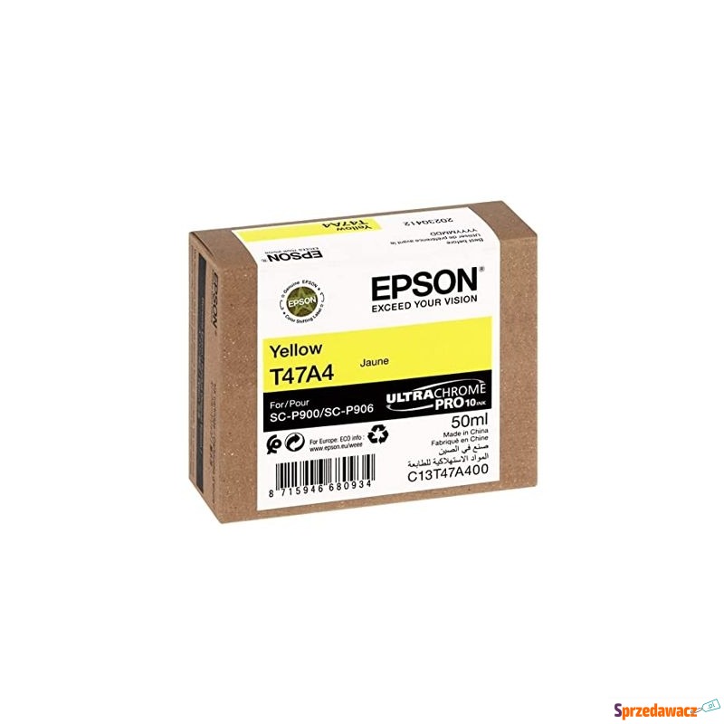 Tusz Oryginalny Epson T47A4 (C13T47A400) (Żół... - Tusze, tonery - Jelenia Góra