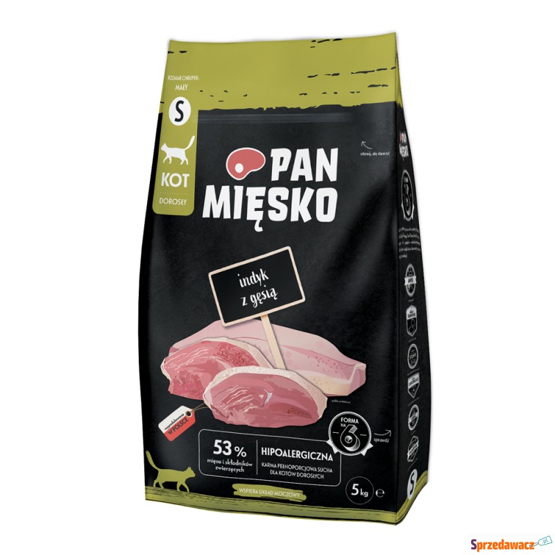 Pan Mięsko, indyk z gęsią, Small - 5 kg - Karmy dla kotów - Zamość