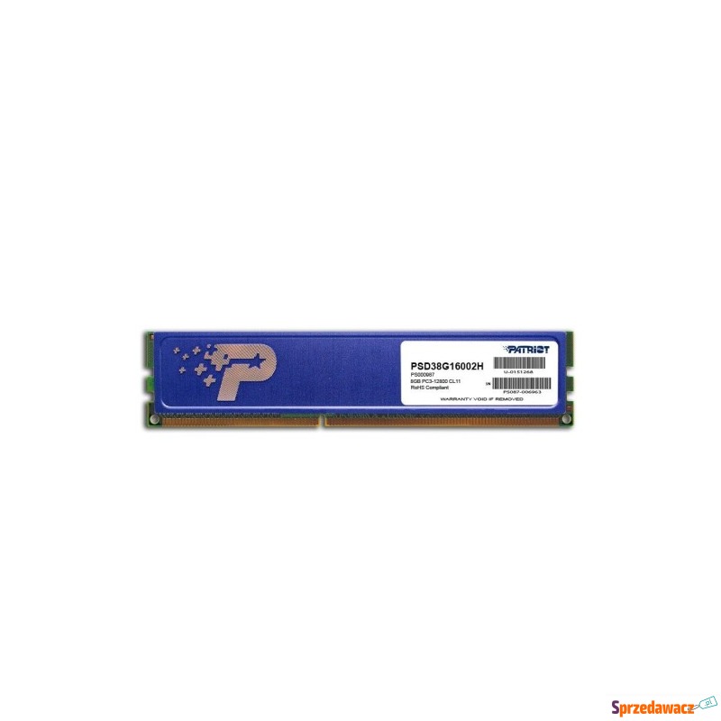 PATRIOT DDR3 8GB SIGNATURE 1600MHz CL11 - Pamieć RAM - Szczecinek