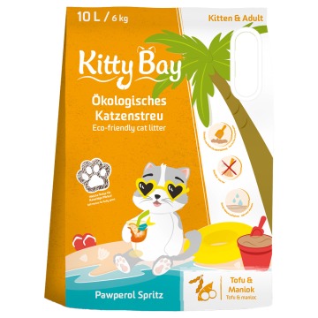 KittyBay Pawperol Spritz Tofu & Maniok, żwirek dla kota - 10 l (6 kg)