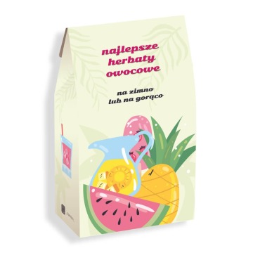 Gotowy zestaw prezentowy „NAJLEPSZE OWOCOWE“ herbaty PREMIUM mix 10szt. na zimno jako Ice Tea + zapa