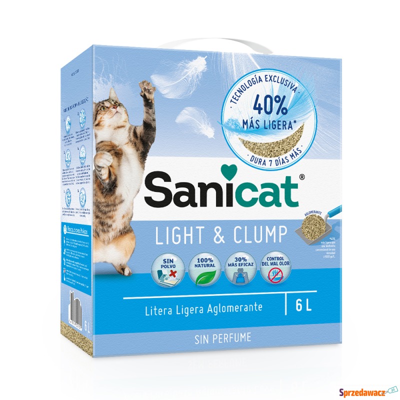 Sanicat Light & Clump, żwirek z betonitu - 2 x... - Żwirki do kuwety - Stalowa Wola