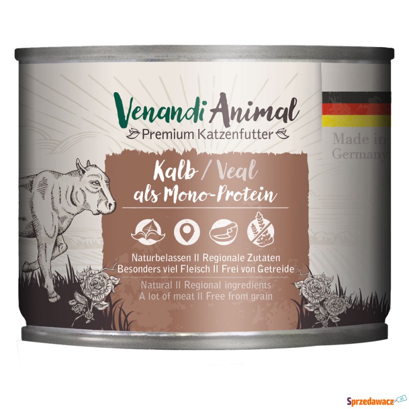 Venandi Animal Monoprotein 6 x 200 g - Cielęcina - Karmy dla kotów - Gliwice