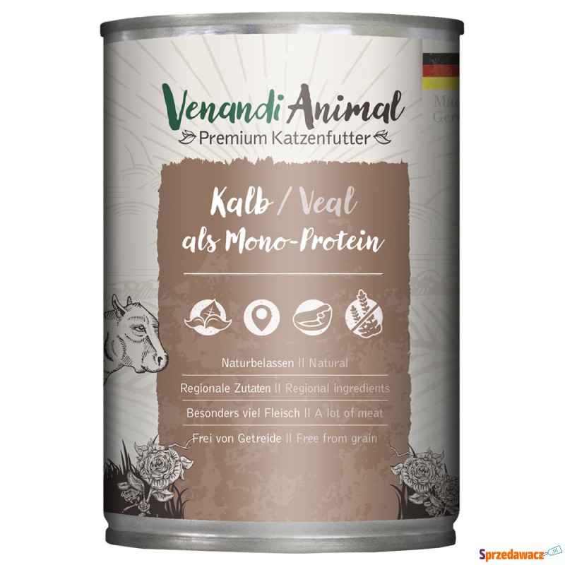 Venandi Animal Monoprotein 6 x 400 g - Cielęcina - Karmy dla kotów - Łódź