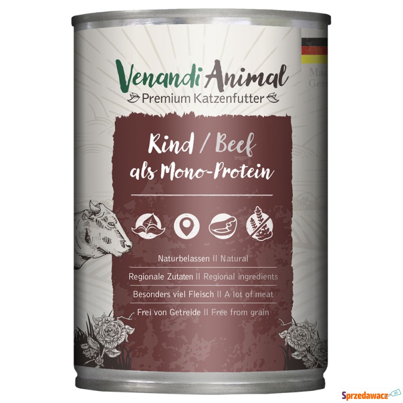 Venandi Animal Monoprotein 6 x 400 g - Wołowina - Karmy dla kotów - Białystok