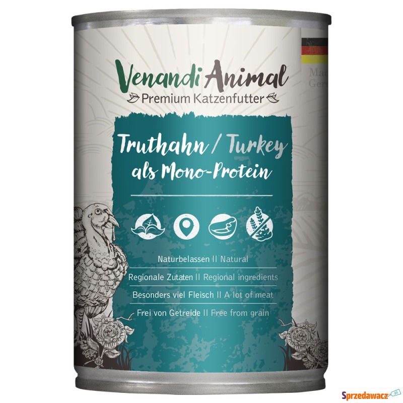 Venandi Animal Monoprotein 6 x 400 g - Indyk - Karmy dla kotów - Inowrocław