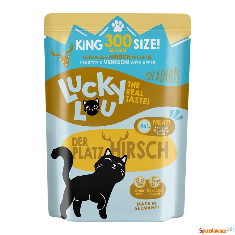 Lucky Lou Adult, 6 x 300 g - Drób i jeleń - Karmy dla kotów - Szczecin