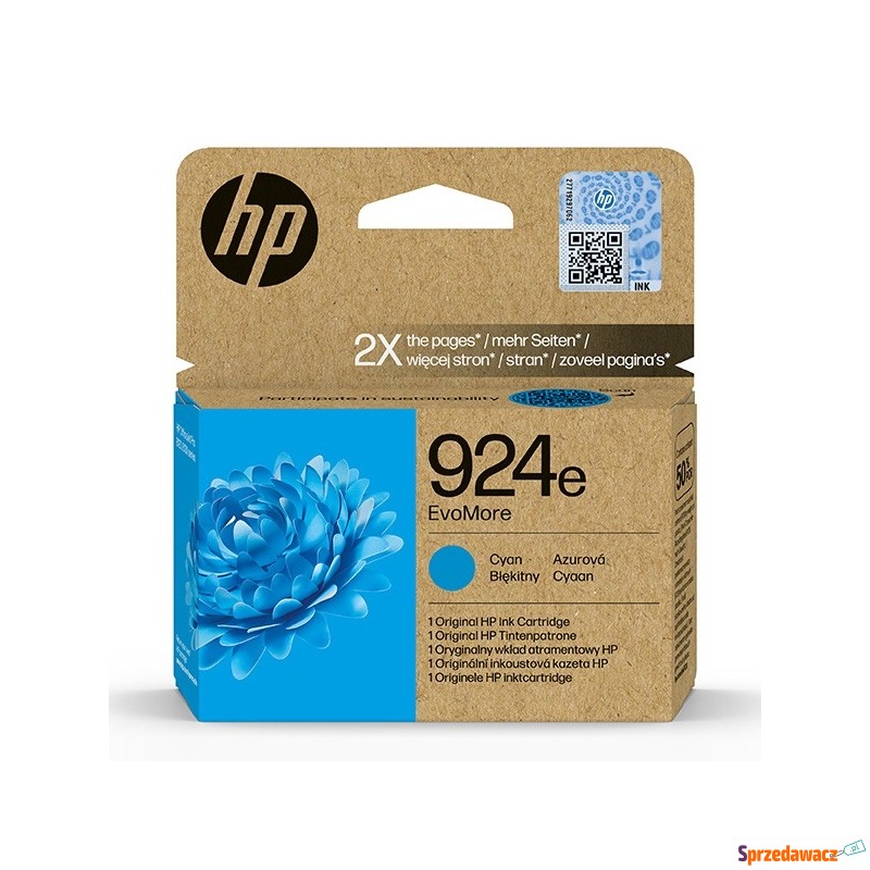 HP oryginalny ink EvoMore 4K0U7NECE1, HP 924e,... - Tusze, tonery - Ostrołęka