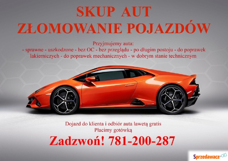 Auto Skup aut za gotówkę, złomowanie pojazdów... - Usługi motoryzacyjne - Łódź