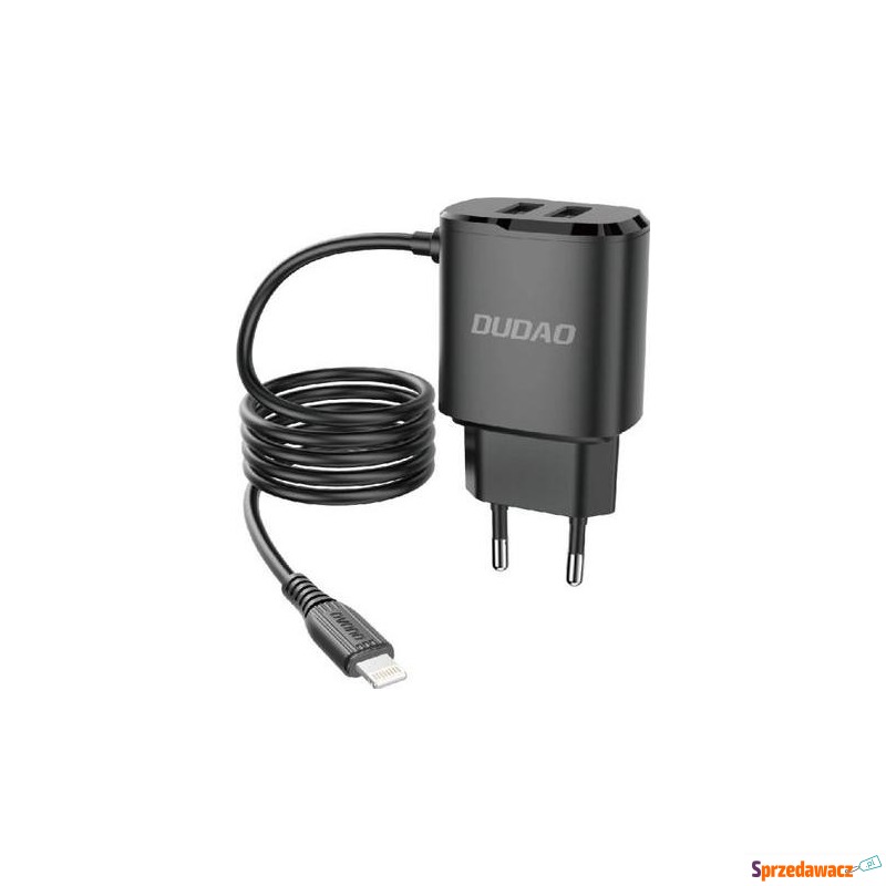 Dudao A2ProL 2x USB-A + kabel Lightning czarny - Ładowarki sieciowe - Opole