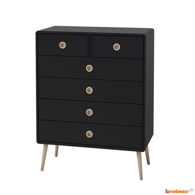 Komoda z szufladami czarna mat 81 cm Softline - Komody - Dąbrowa Górnicza