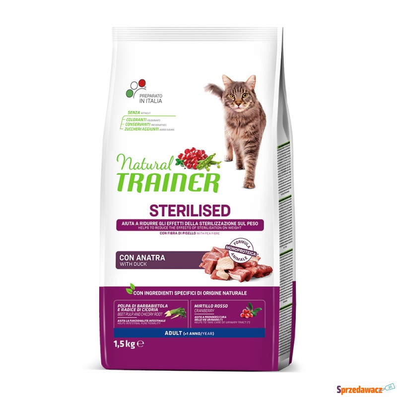 Natural Trainer Cat Sterilised, kaczka - 1,5 kg - Karmy dla kotów - Głogów