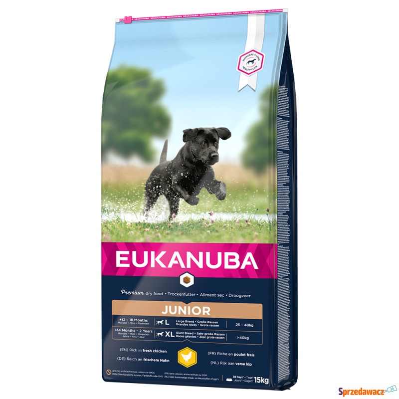 Eukanuba Junior Large Breed, kurczak - 15 kg - Karmy dla psów - Wałbrzych