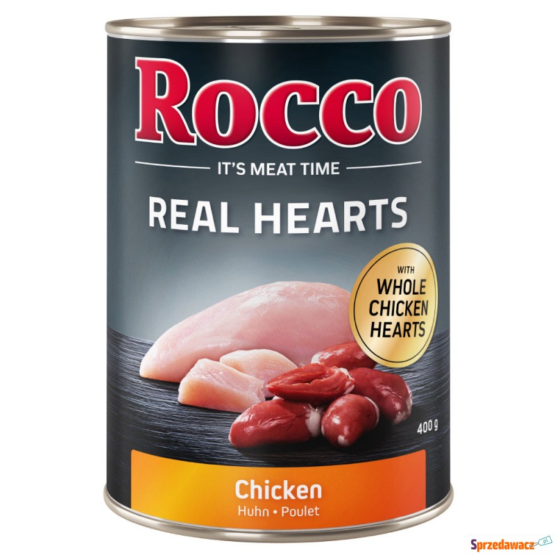 Megapakiet Rocco Real Hearts, 24 x 400 g - Kurczak... - Karmy dla psów - Szczecin