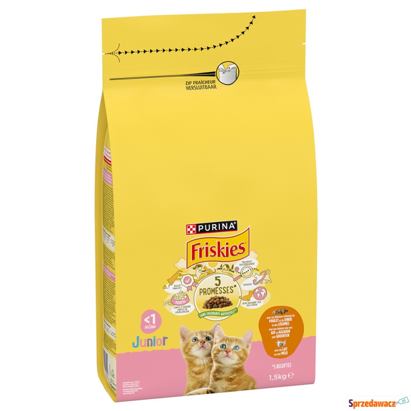 PURINA FRISKIES Junior, kurczak i indyk z war... - Karmy dla kotów - Grudziądz