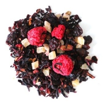 Najlepsza sypana herbata owocowa MALINA 200g napar liściasta sypana hibiskus rodzynki ananas maliny 