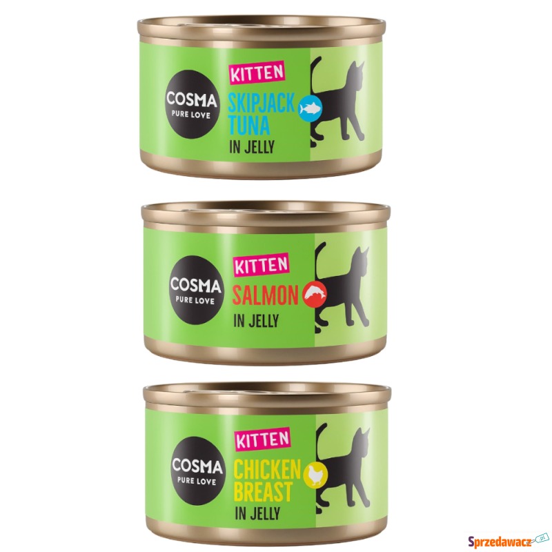 Cosma Original Kitten, 6 x 85 g - Pakiet mieszany - Karmy dla kotów - Konin