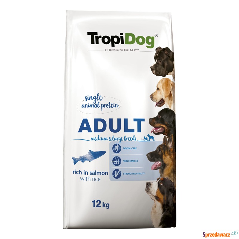 Tropidog Premium Adult Medium & Large, łosoś -... - Karmy dla psów - Kędzierzyn-Koźle