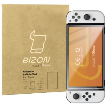 Szkło hartowane Bizon Glass Tab Clear do Nintendo Switch OLED, 2 sztuki