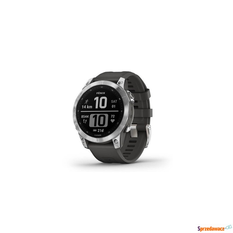 Garmin Fenix 7 srebrny z grafitowym paskiem - Sportowe - Dąbrowa Górnicza