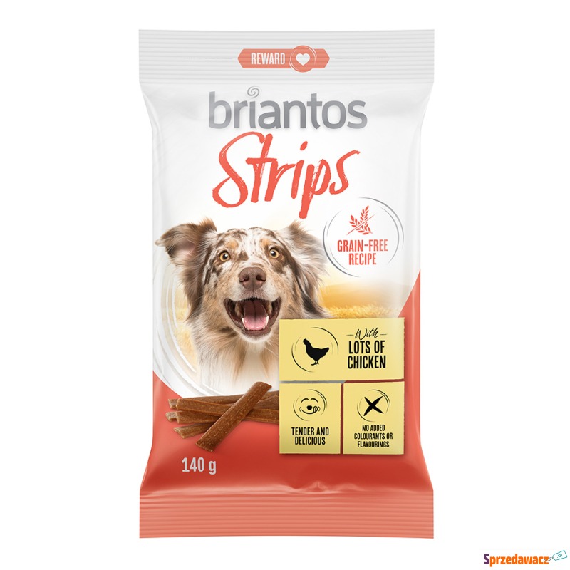 Briantos Strips, bez zbóż, kurczak - 2 x 140 g - Przysmaki dla psów - Skarżysko-Kamienna