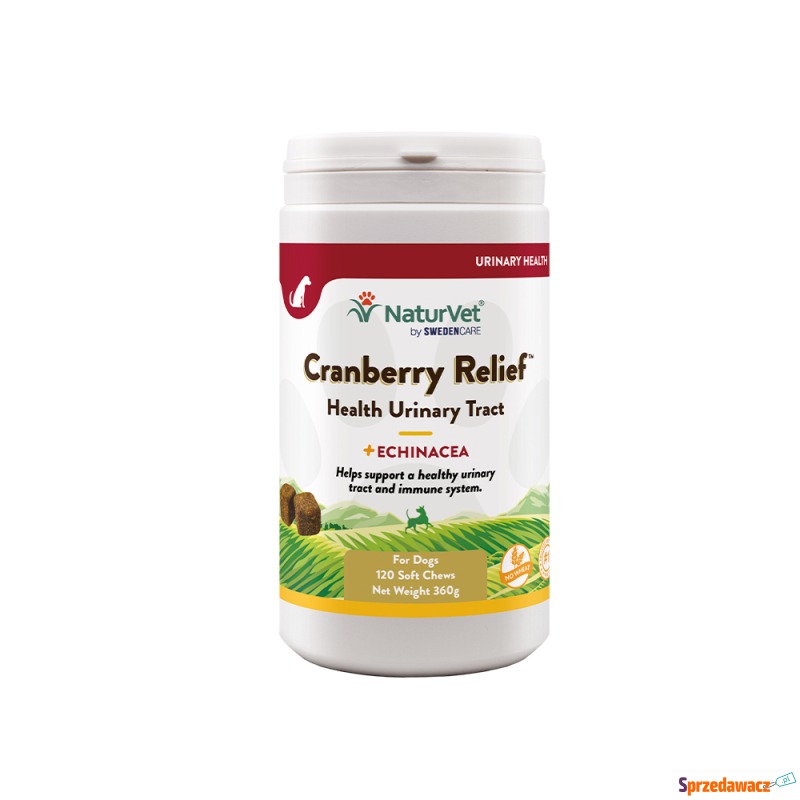 NaturVet Cranberry Relief - 120 tabletek do żucia - Przysmaki dla psów - Słupsk