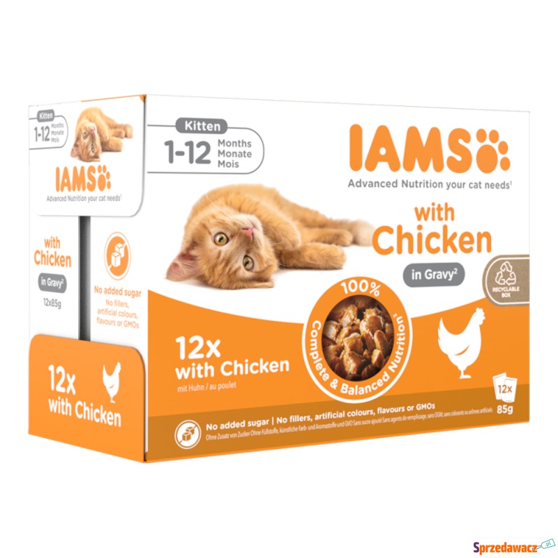 36 + 12 gratis! IAMS, karma mokra, 48 x 85 g -... - Karmy dla kotów - Świnoujście