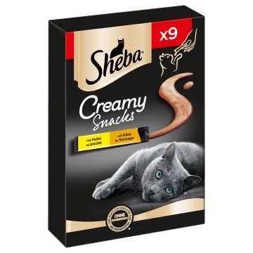 Sheba Creamy Snacks pasta dla kota - Kurczak i ser, 63 x 12 g