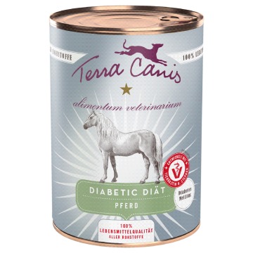 Korzystny pakiet Terra Canis Alimentum Veterinarium Diabetic Diet, 12 x 400 g - Konina