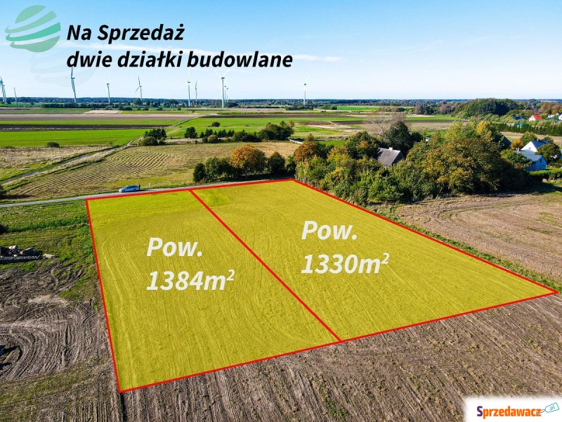 Działka budowlana 1384m2 okolice Darłowa - Działki na sprzedaż - Domasławice