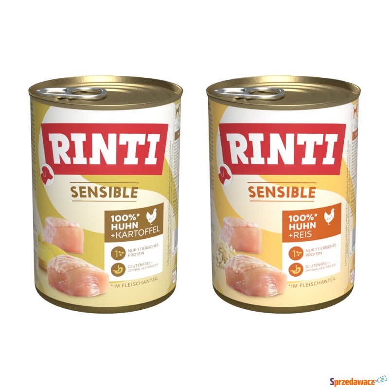 Megapakiet RINTI Sensible, 24 x 400 g - Mieszany... - Karmy dla psów - Bielsko-Biała