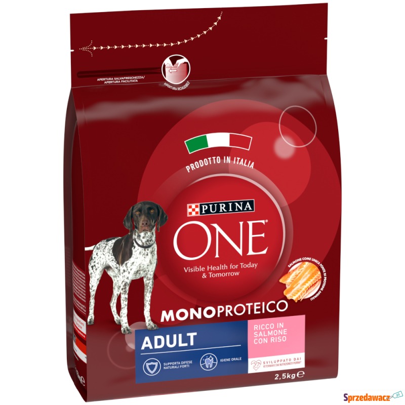 PURINA ONE Adult Mono-Protein, łosoś - 2,5 kg - Karmy dla psów - Bytom