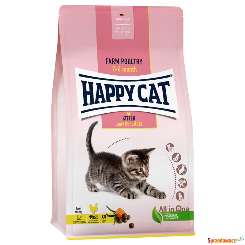 Happy Cat Young Kitten, drób wiejski - 2 x 4 kg - Karmy dla kotów - Kędzierzyn-Koźle