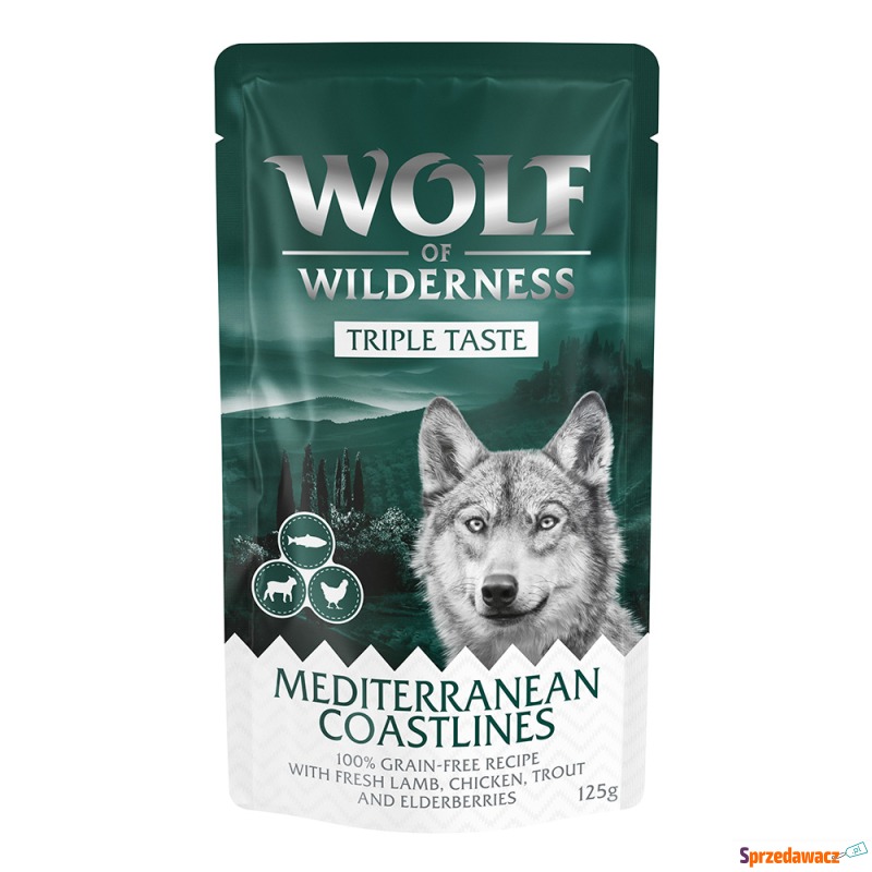 Wolf of Wilderness "Triple Taste" ,12 x 125 g... - Karmy dla psów - Koszalin