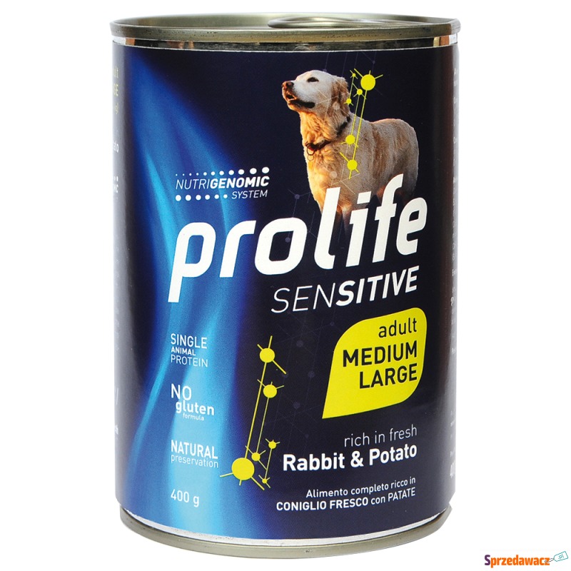 Prolife Dog Wet Sensitive, królik - 400 g - Karmy dla psów - Włocławek