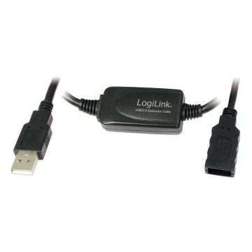 Kabel USB LogiLink UA0143 USB 2.0, aktywny wzmacniacz, 10m