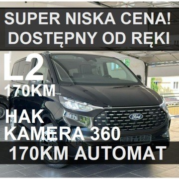 Ford Tourneo Custom - L2 Nowy Titanium 170KM Akt. Tempomat  Kamera360 Dost. od ręki 1162 zł