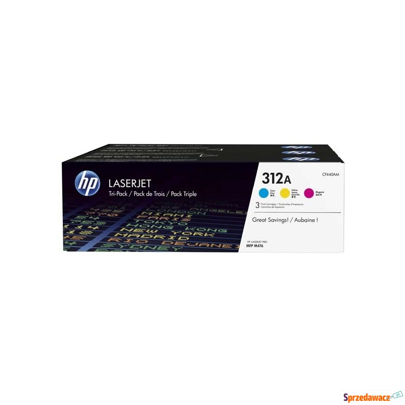 HP oryginalny toner CF440AM, CMY, 8100 (3x2700)s,... - Tusze, tonery - Łomża