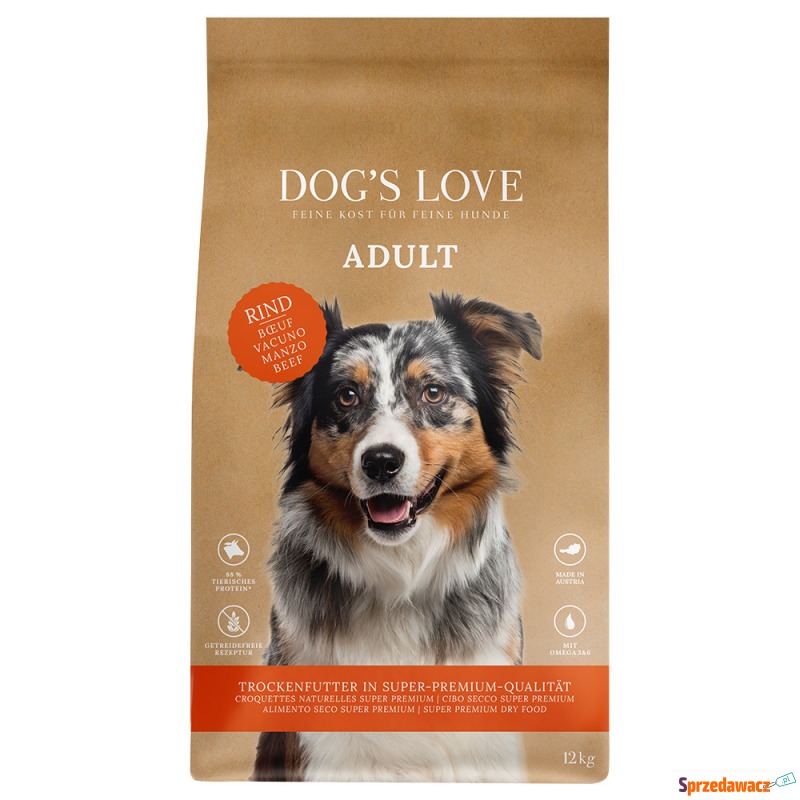 Dog´s Love Adult, wołowina - 2 x 12 kg - Karmy dla psów - Stargard Szczeciński