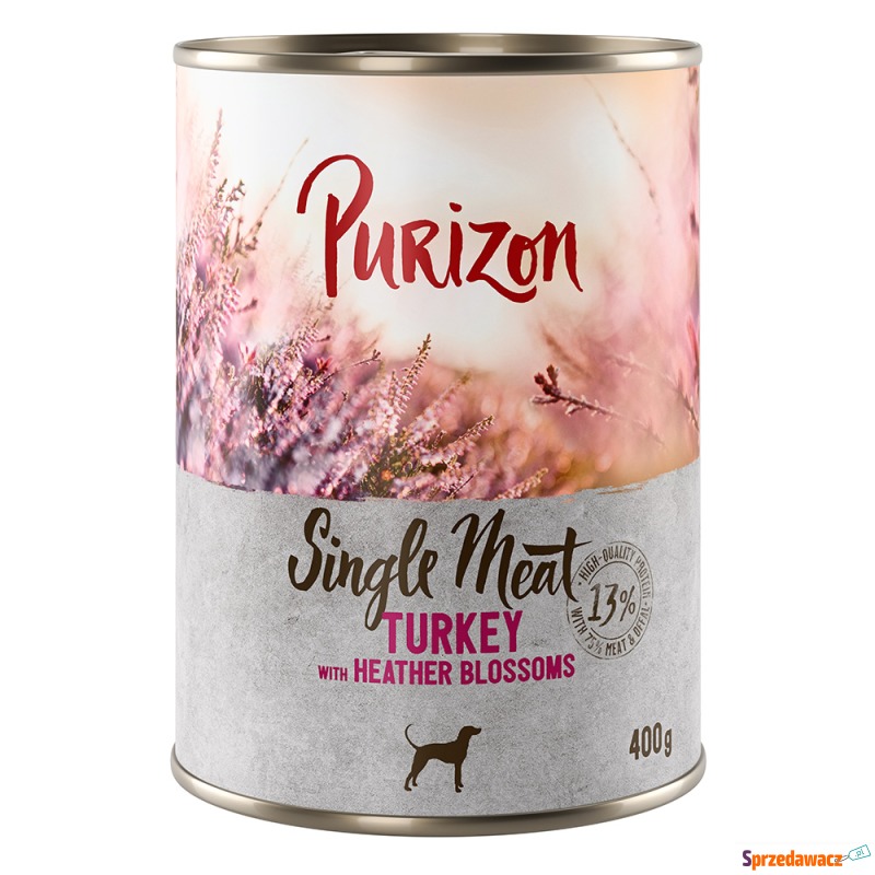 Purizon Single Meat, 6 x 400 g - Indyk z kwiatami... - Karmy dla psów - Krzeszów