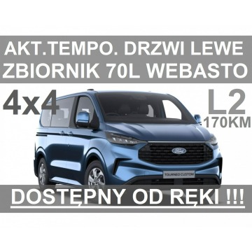 Ford Tourneo Custom - 4x4 L2 Nowy Titanium 170KM Akt. Tempomat Webasto Dost. od ręki 3345 zł