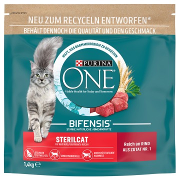 PURINA ONE SterilCat, wołowina - 1,4 kg