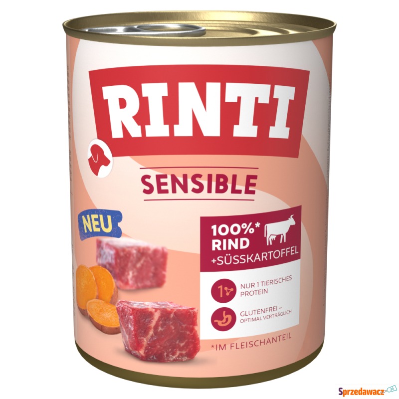 Megapakiet RINTI Sensible, 24 x 800 g - Wołowina... - Karmy dla psów - Otwock